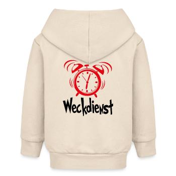 Baby Weckdient Wecker Babysprüche Schreien Lustig - Baby Organic Kapuzenjacke Baby Connector von Stanley/Stella - Natur - Hinten