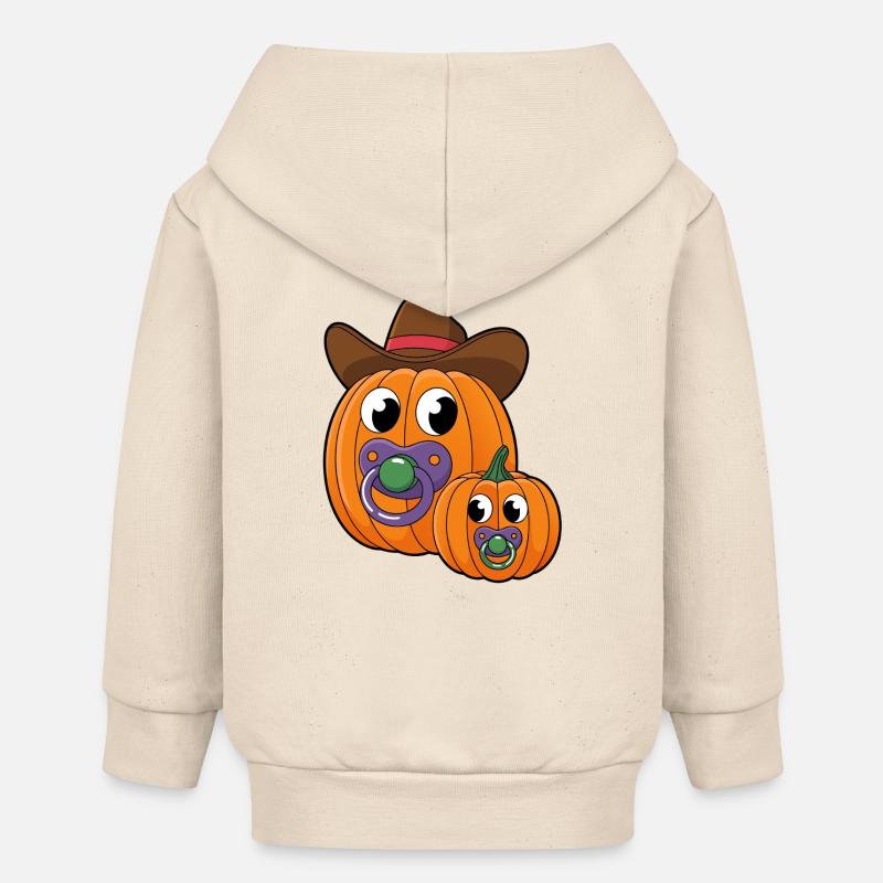 Sucette Cowboy Citrouille - Veste à capuche bébé bio Stanley/Stella - écru doux