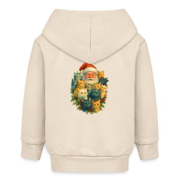 Diversité du chat Noël - Veste à capuche bébé bio Stanley/Stella - écru doux - Dos