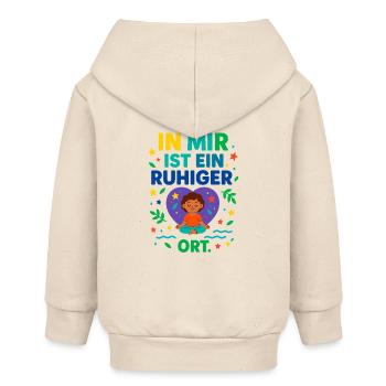 In mir ist ein ruhiger Ort – Achtsamkeit - Baby Organic Kapuzenjacke Baby Connector von Stanley/Stella - Natur - Hinten