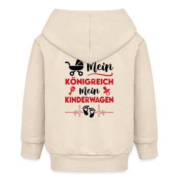 Kinderwagen König Oberhaupt Prinz Babysprüche - Baby Organic Kapuzenjacke Baby Connector von Stanley/Stella - Natur - Hinten