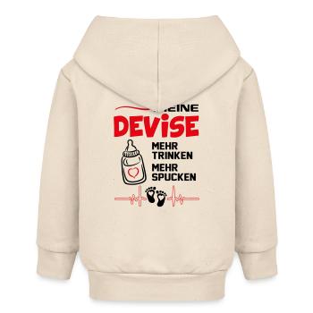 Mehr trinken Mehr spucken Babysprüche Milch Milk - Baby Organic Kapuzenjacke Baby Connector von Stanley/Stella - Natur - Hinten