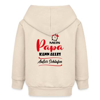 Papa kann alles außer schlafen Babysprüche - Baby Organic Kapuzenjacke Baby Connector von Stanley/Stella - Natur - Hinten