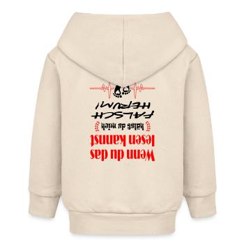 Falsch herum Baby Strampler Babysprüche - Baby Organic Kapuzenjacke Baby Connector von Stanley/Stella - Natur - Hinten