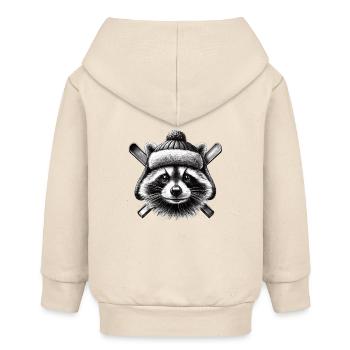 Skifahrer "Sepp" - Baby Organic Kapuzenjacke Baby Connector von Stanley/Stella - Natur - Hinten
