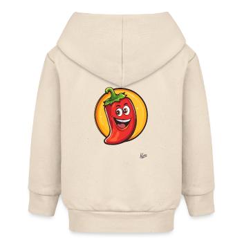 Bonjour! Pepperoni épicé drôle - Veste à capuche bébé bio Stanley/Stella - écru doux - Dos