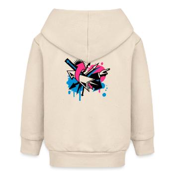Pfeile in verschiedene Richtungen - Baby Organic Kapuzenjacke Baby Connector von Stanley/Stella - Natur - Hinten