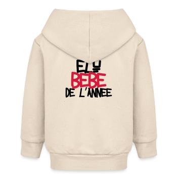 Bébé de l'année ! - Veste à capuche bébé bio Stanley/Stella - écru doux - Dos