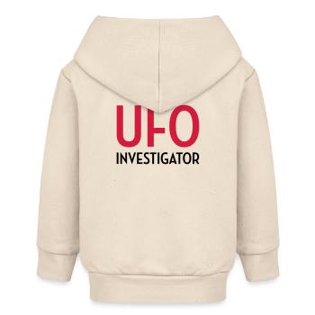 Ufo Alien Raum außerirdisches Aussenseiter - Baby Organic Kapuzenjacke Baby Connector von Stanley/Stella - Natur - Hinten