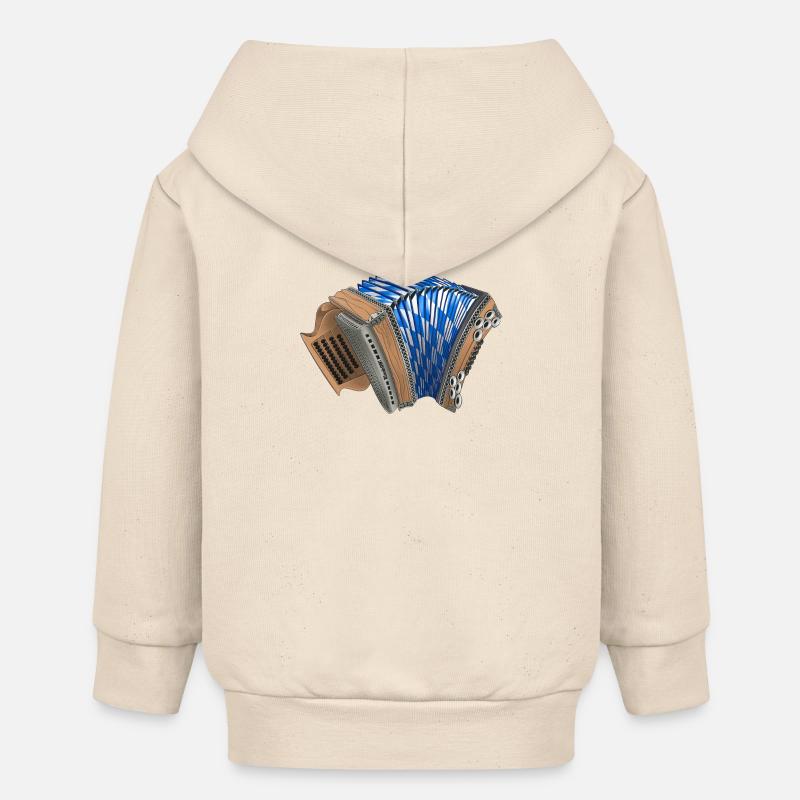 Harmonica styrienne - Bavière | ZiachON ! - Veste à capuche bébé bio Stanley/Stella - écru doux