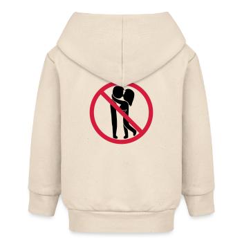 Signe interdit de baiser - Veste à capuche bébé bio Stanley/Stella - écru doux - Dos