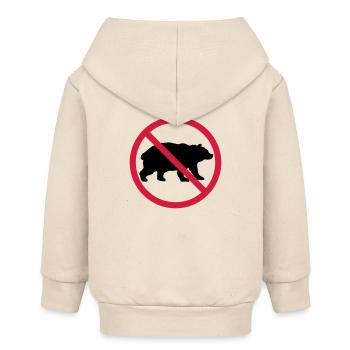 Bouclier interdit d’ours - Veste à capuche bébé bio Stanley/Stella - écru doux - Dos
