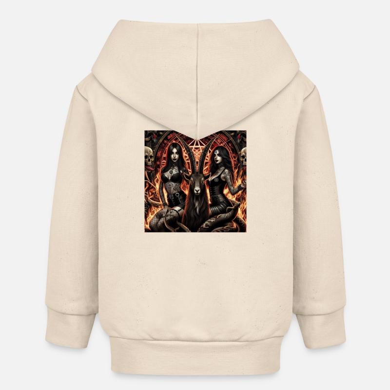 Vivre avec Satan - Veste à capuche bébé bio Stanley/Stella - écru doux