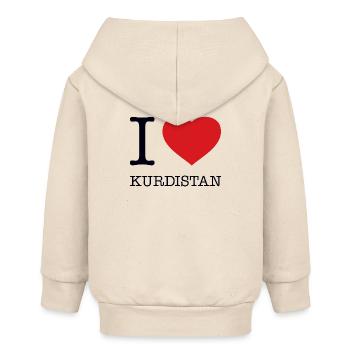 I LOVE KURDISTAN - Baby Organic Kapuzenjacke Baby Connector von Stanley/Stella - Natur - Hinten