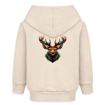 Deer - Baby Organic Zip-up Hoodie by Stanley/Stella - soft Ecru - Back