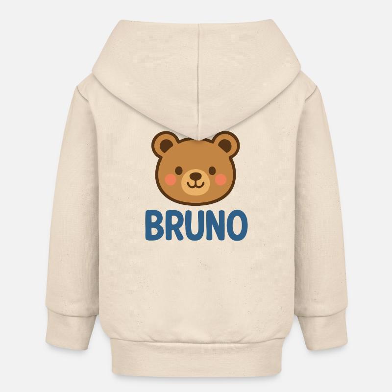 Bruno - Veste à capuche bébé bio Stanley/Stella - écru doux