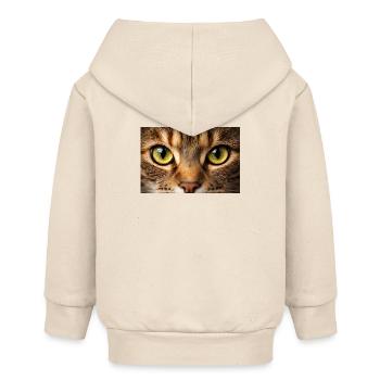 Œil de chat en gros plan - Veste à capuche bébé bio Stanley/Stella - écru doux - Dos