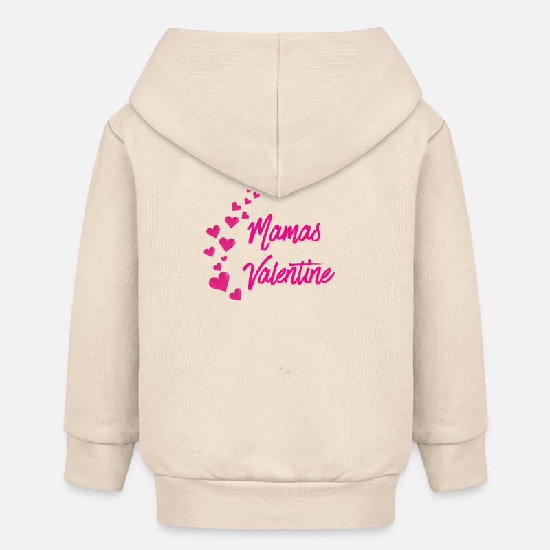 La Saint-Valentin de maman – Un doux cadeau de Saint-Valentin - Veste à capuche bébé bio Stanley/Stella - écru doux