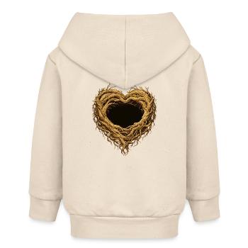 Herz aus Wurzeln – Naturmotiv voller Verbundenheit - Baby Organic Kapuzenjacke Baby Connector von Stanley/Stella - Natur - Hinten