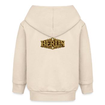 Barocker BERLIN mit Totenschädel - Baby Organic Kapuzenjacke Baby Connector von Stanley/Stella - Natur - Hinten