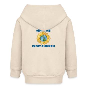 Earth Globe Sonnenblumen-Naturkirche - Baby Organic Kapuzenjacke Baby Connector von Stanley/Stella - Natur - Hinten