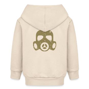 Grunge Gasmaske Nuklear Radioaktiv Feinstaub - Baby Organic Kapuzenjacke Baby Connector von Stanley/Stella - Natur - Hinten