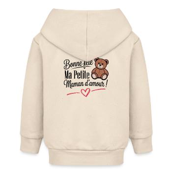 Bonne fête des mères maman - Veste à capuche bébé bio Stanley/Stella - écru doux - Dos