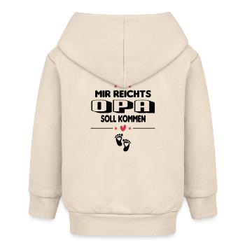 Opa soll kommen Baby Säugling - Baby Organic Kapuzenjacke Baby Connector von Stanley/Stella - Natur - Hinten