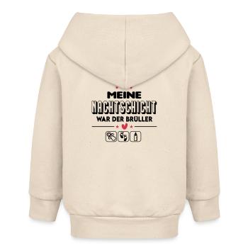 Nachtschicht Nachts Gebruell Geschrei Baby - Baby Organic Kapuzenjacke Baby Connector von Stanley/Stella - Natur - Hinten
