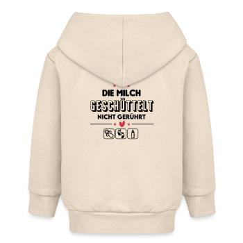 Milch Flasche geben Durst essen Baby Säugling - Baby Organic Kapuzenjacke Baby Connector von Stanley/Stella - Natur - Hinten