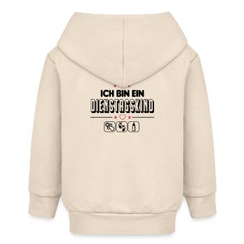 Dienstagskind Geboren am Dienstag Baby Säugling - Baby Organic Kapuzenjacke Baby Connector von Stanley/Stella - Natur - Hinten