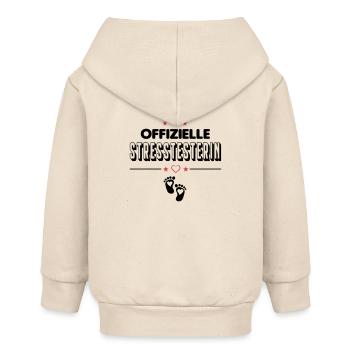 Saeugling Baby Maedchen Stress machen Testen Baby - Baby Organic Kapuzenjacke Baby Connector von Stanley/Stella - Natur - Hinten