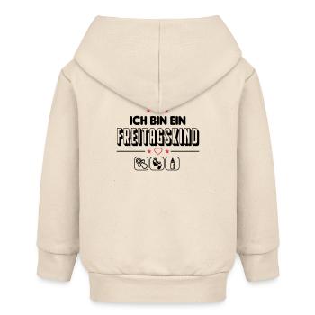 Freitagskind Geboren am Freitag Baby Säugling - Baby Organic Kapuzenjacke Baby Connector von Stanley/Stella - Natur - Hinten