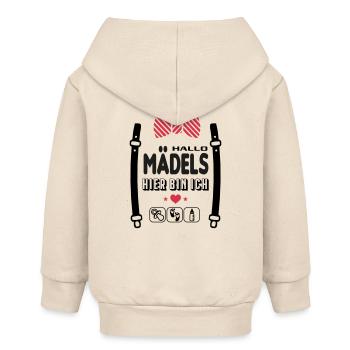 Hallo Maedels Hier bin ich Baby Säugling - Baby Organic Kapuzenjacke Baby Connector von Stanley/Stella - Natur - Hinten