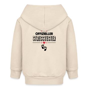Junge Stress machen Testen Baby Säugling - Baby Organic Kapuzenjacke Baby Connector von Stanley/Stella - Natur - Hinten