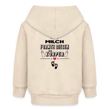 Milch formte diesen Koerper Baby Säugling - Baby Organic Kapuzenjacke Baby Connector von Stanley/Stella - Natur - Hinten