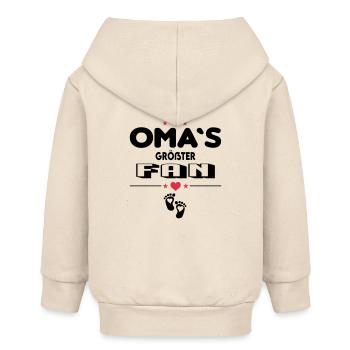 Beste Oma Größter Fan Baby Säugling - Baby Organic Kapuzenjacke Baby Connector von Stanley/Stella - Natur - Hinten