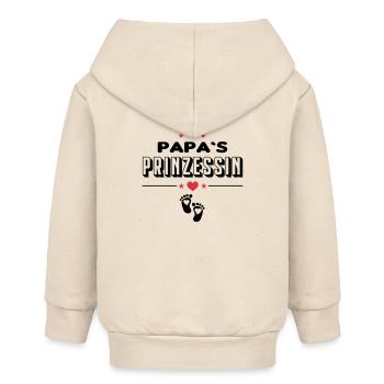 Papas Prinzessin Koenigin Baby Säugling - Baby Organic Kapuzenjacke Baby Connector von Stanley/Stella - Natur - Hinten