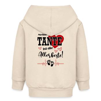 Meine Tante ist die beste Baby Säugling Füße - Baby Organic Kapuzenjacke Baby Connector von Stanley/Stella - Natur - Hinten
