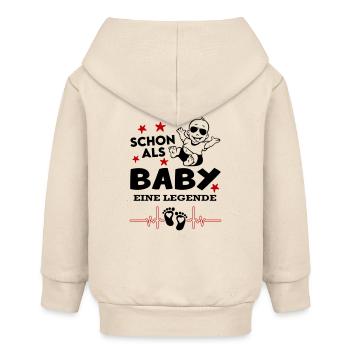 Schon als Baby eine Legende Säugling Strampler - Baby Organic Kapuzenjacke Baby Connector von Stanley/Stella - Natur - Hinten