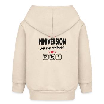 Miniversion Papa Mama Klein Baby Säugling - Baby Organic Kapuzenjacke Baby Connector von Stanley/Stella - Natur - Hinten