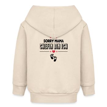 Mama Chefin bin ich Baby Sprüche - Baby Organic Kapuzenjacke Baby Connector von Stanley/Stella - Natur - Hinten