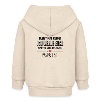 Pflegekraft der Zukunft Zukunftsberufe Baby Spruch - Baby Organic Kapuzenjacke Baby Connector von Stanley/Stella - Natur - Hinten