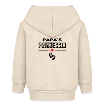 Papas Prinzessin Königin Baby Säugling - Baby Organic Kapuzenjacke Baby Connector von Stanley/Stella - Natur - Hinten