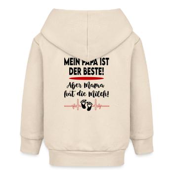 Mein Papa ist der Beste Milch Baby Füße Säugling - Baby Organic Kapuzenjacke Baby Connector von Stanley/Stella - Natur - Hinten