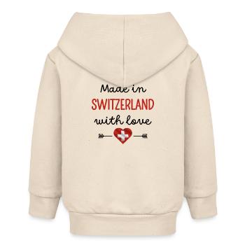 Made in Switzerland with Love – Babykleidung - Baby Organic Kapuzenjacke Baby Connector von Stanley/Stella - Natur - Hinten