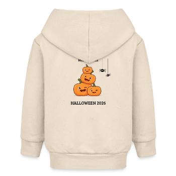 Mein erstes Halloween 2026 Baby Kürbis - Baby Organic Kapuzenjacke Baby Connector von Stanley/Stella - Natur - Hinten