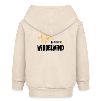 Kleiner Wirbelwind Baby Sturm Babysprüche Lustig - Baby Organic Kapuzenjacke Baby Connector von Stanley/Stella - Natur - Hinten