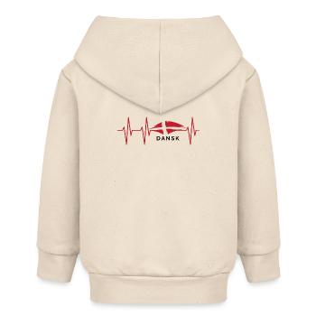 impulsion dansk heartbeat danemark illustration icône - Veste à capuche bébé bio Stanley/Stella - écru doux - Dos