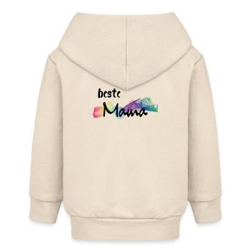 Beste Mama - best mummy - Baby Organic Kapuzenjacke Baby Connector von Stanley/Stella - Natur - Hinten
